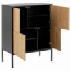 Komoda Seaford 80cm naturalny-czarny Actona