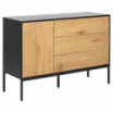 Komoda Seaford naturalny-czarny 120cm Actona