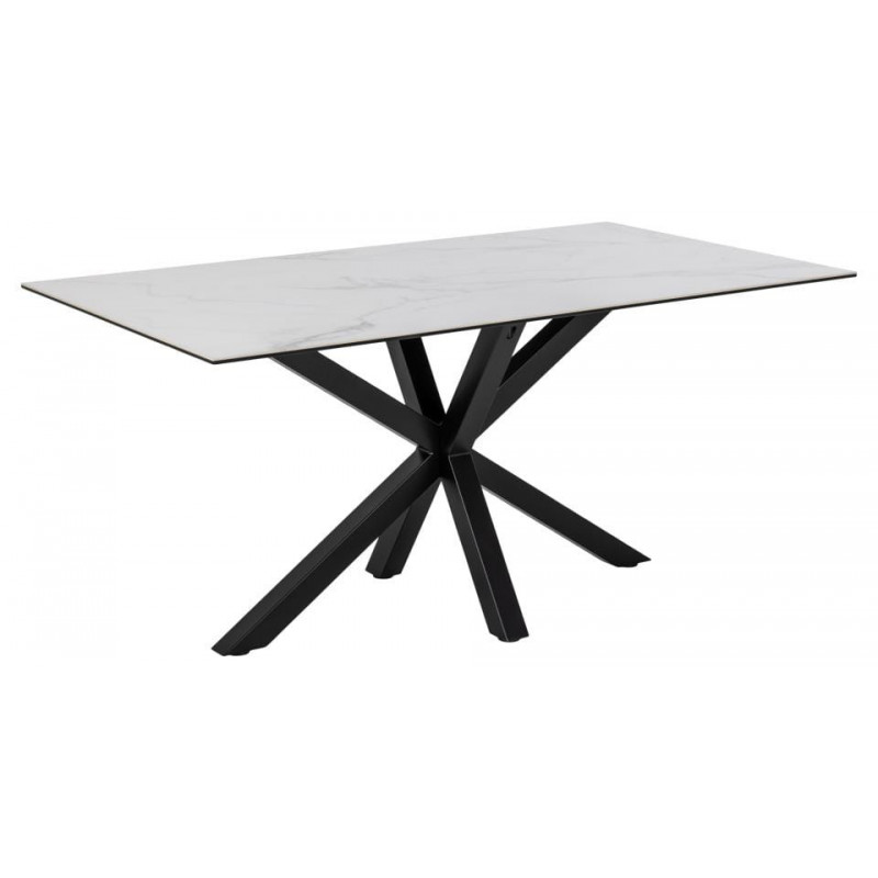 Stół Heaven 160-90cm biały-czarny Actona