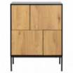 Komoda Seaford 80cm naturalny-czarny Actona