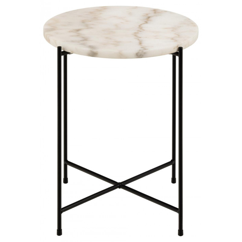 Stolik kawowy Avila 42 cm biały marmur - Actona