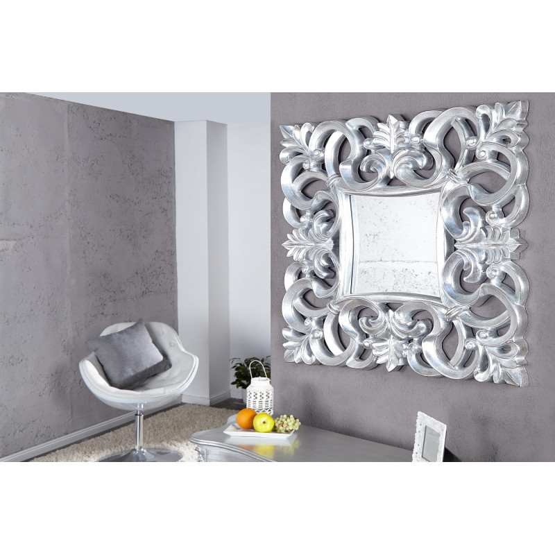 Lustro Venecja 75 cm srebrne