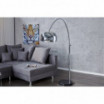 Lampa podłogowa Bowl 170-210 cm chrom, czarny