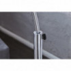 Lampa podłogowa Bowl 170-210 cm chrom, czarny