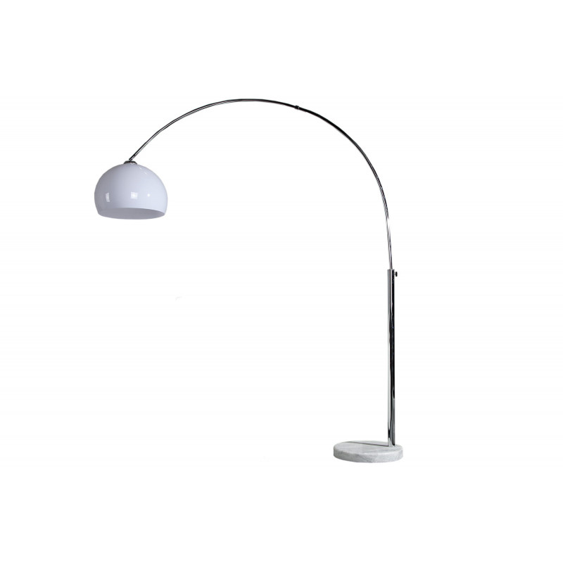 Lampa podłogowa Bowl 175-205 cm biała