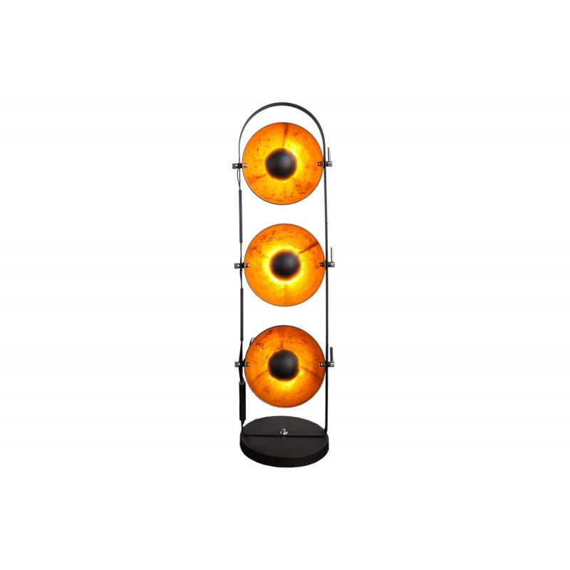 Lampa podłogowa Cama zestaw 3 czarno-złota