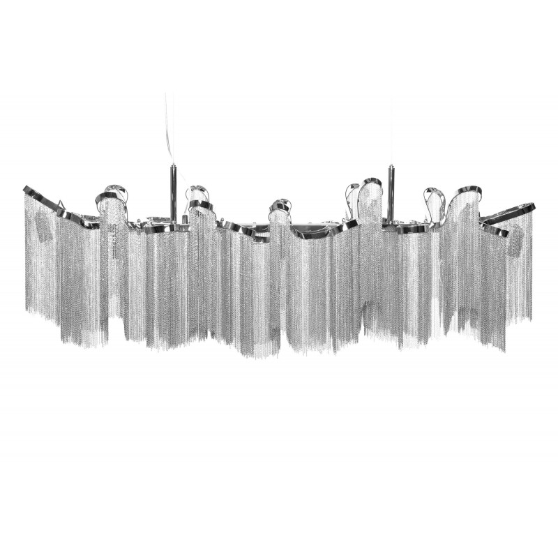 Lampa wisząca Classic 118 cm srebrna
