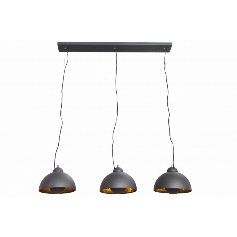 Lampa wisząca Cama 3 czarno-złota
