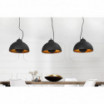 Lampa wisząca Cama 3 czarno-złota