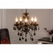 Lampa wisząca Cristal S 5-ramienna  czarna