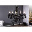 Lampa wisząca Cristal 5-ramienny czarna