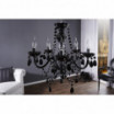 Lampa wisząca Cristal 5-ramienny czarna