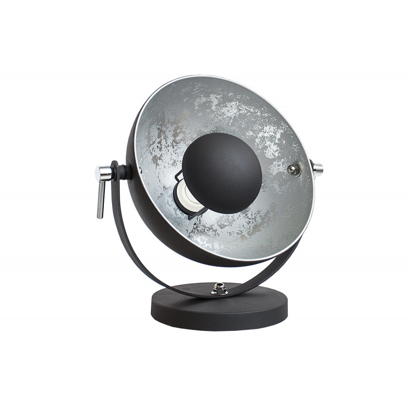 Lampa biurkowa Cama 40 cm czarno-srebrna