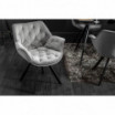 Krzesło Comfy Living szary z pikowaniem