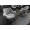 Krzesło Comfy Living szary z pikowaniem