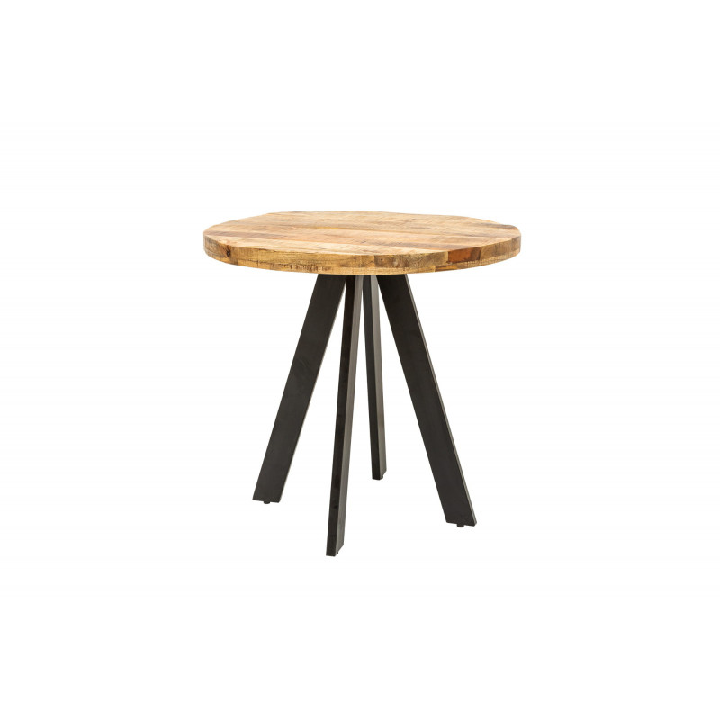 Stół drewniany Nori śr. 80 cm naturalne Mango