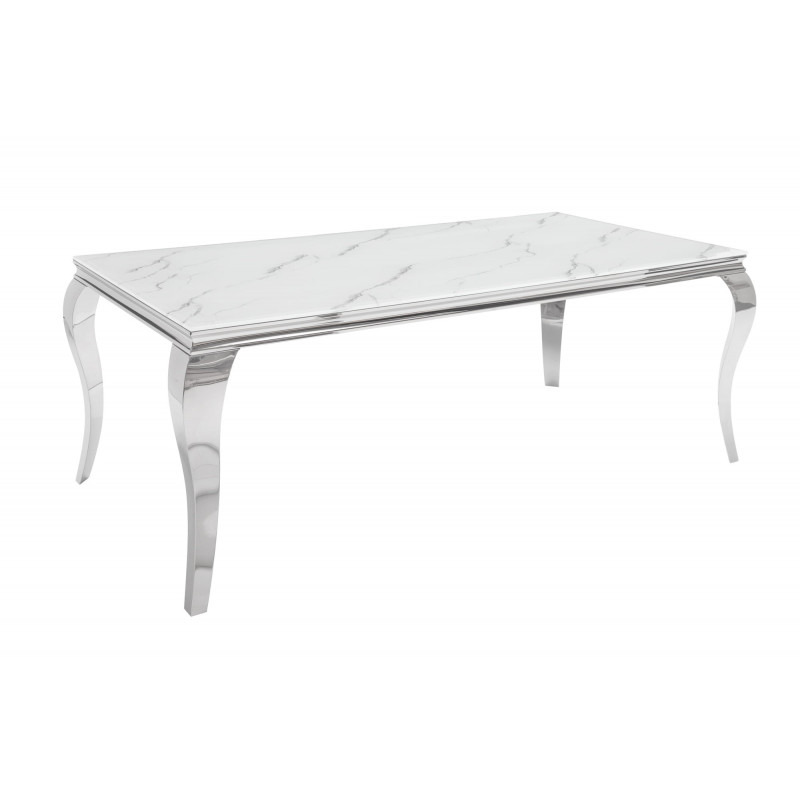 Stół do jadalni New Barok 200 cm srebrny