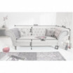 Sofa PSG 230 cm srebrnoszary