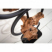 Lampa podłogowa Ments 147 cm czarna akacja