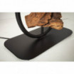 Lampa biurkowa Ments 58 cm czarna akacja