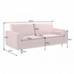 Sofa Levet różowy - Invicta