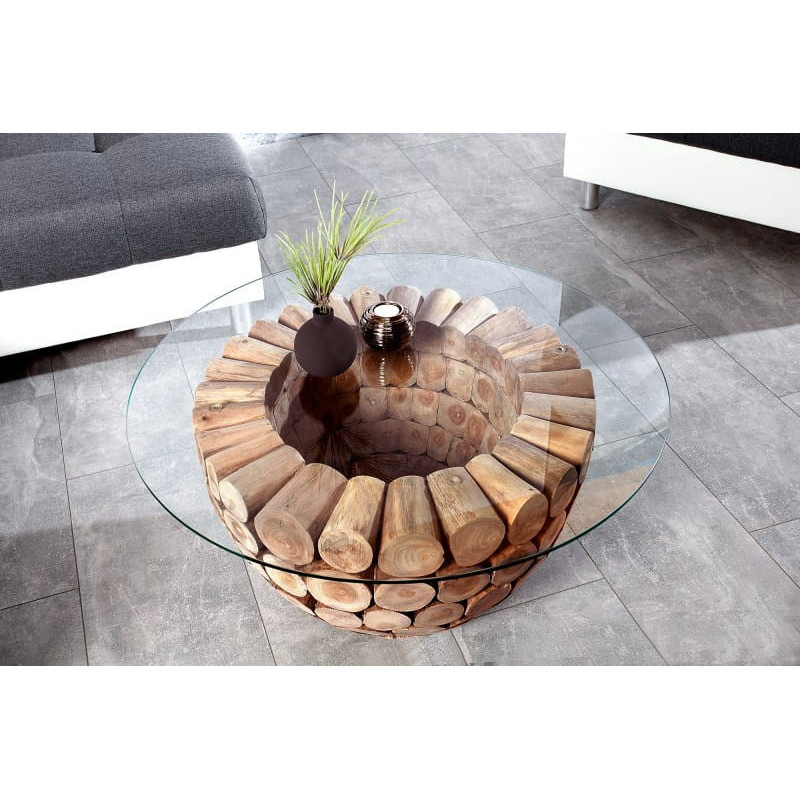 Szklany blat do stolika Organic Nature 70 cm