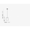 Lampa L001SW/AA Transparentny czerwony - Pedrali