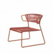 Fotel Lisa Lounge Club - kolor ramy terracotta
