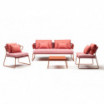 Fotel Lisa Lounge Club - kolor ramy terracotta