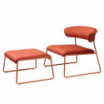 Fotel Lisa Lounge - rama terracotta