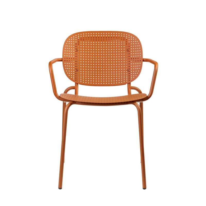 Krzesło Si-Si  dots  z podłokietnikami - terracotta