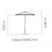 Parasol ogrodowy Menorca ice - Ezpeleta