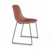 Krzesło Pure Loop Mono Sled, marsala siedzisko, rama do wyboru - Infiniti Design