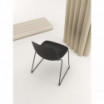 Krzesło Pure Loop Mono Sled, marsala siedzisko, rama do wyboru - Infiniti Design
