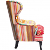 Kare Fotel Patchwork czerwony