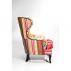 Kare Fotel Patchwork czerwony