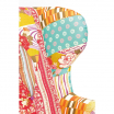 Kare Fotel Patchwork czerwony