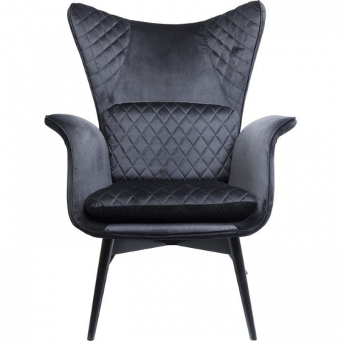 Kare Fotel Tudor Velvet czarne