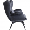Kare Fotel Tudor Velvet czarne