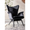 Kare Fotel Tudor Velvet czarne