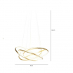 Lampa wisząca Saturn LED Gold Big Kare