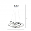 Lampa wisząca Saturn LED Chrome Big Kare