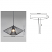Lampa wisząca Modo Wire Round Black Kare