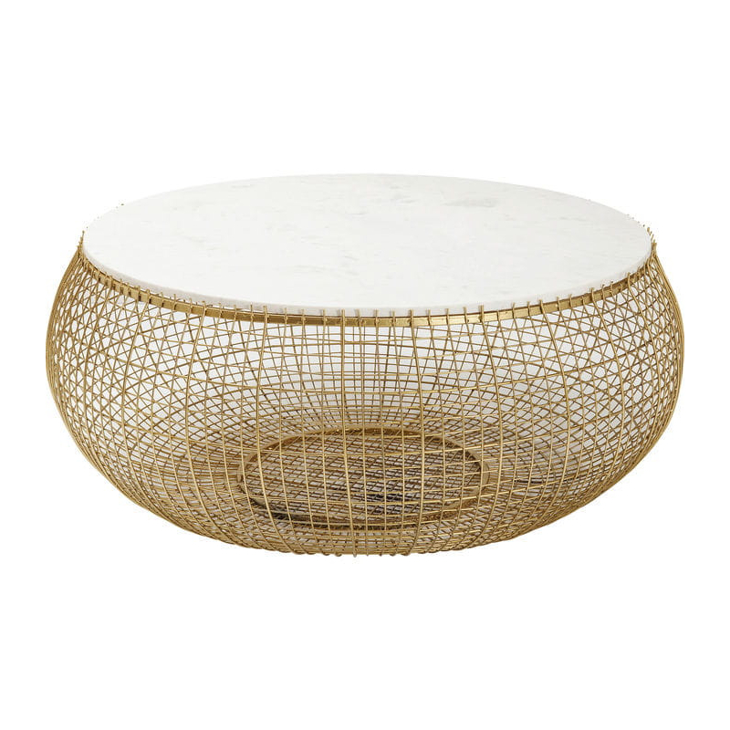 Stolik kawowy Cesta Marble Gold śr. 100 cm Kare