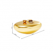 Stolik kawowy Pebble Gold 122x96 cm Kare