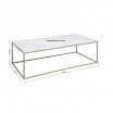 Stolik kawowy West Marble Gold 120x60 Kare