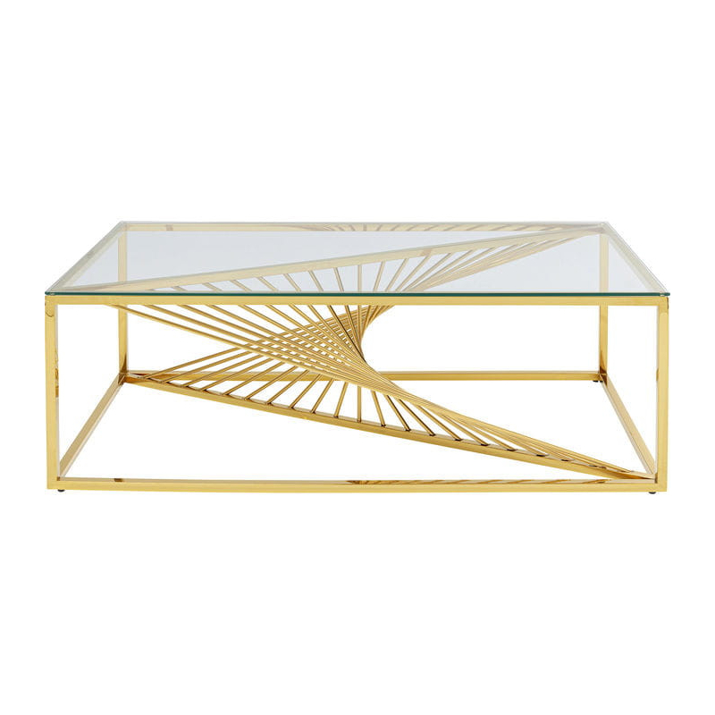 Stolik kawowy Laser Gold 120x60cm Kare