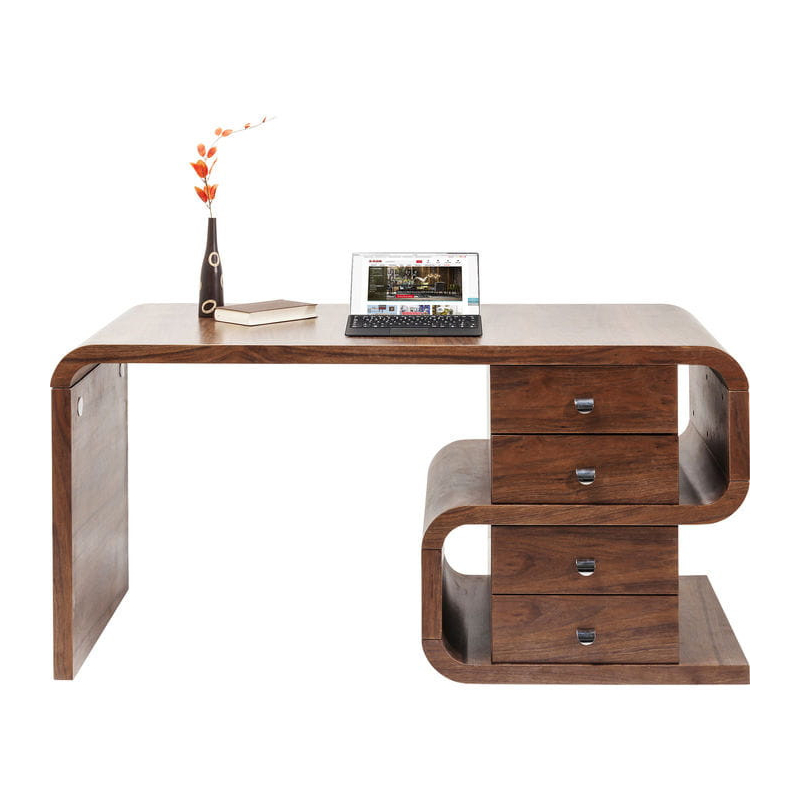 Biurko Soft Snake Walnut 150x70cm Kare