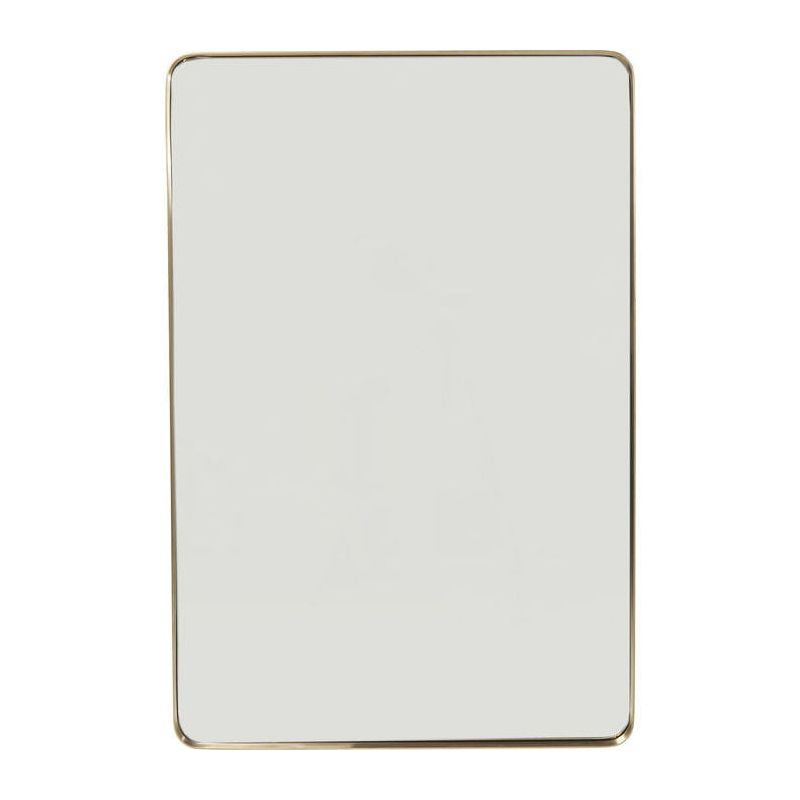 Lustro Curve Rectangular Brass 120x80cm Kare