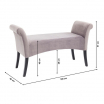 Ławka Motley Velvet Silvergrey Kare